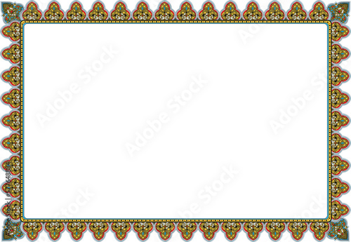 frame with ornament for your text notebook sheet paper vector illustration