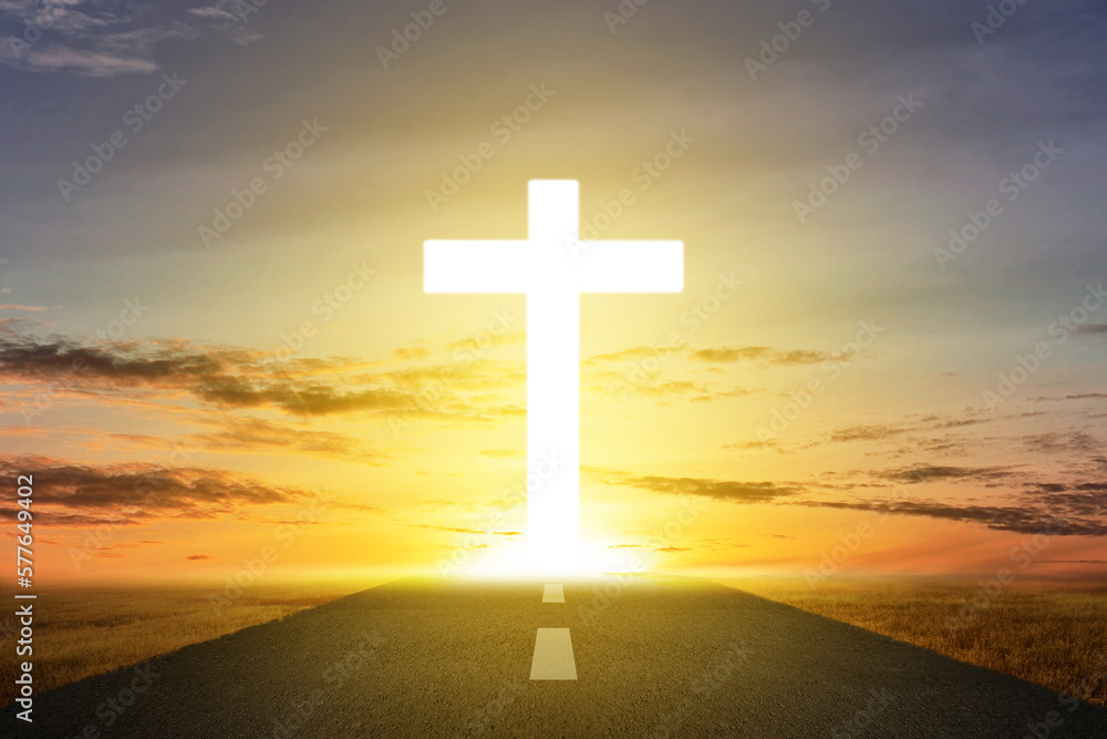 Christian Cross on the street