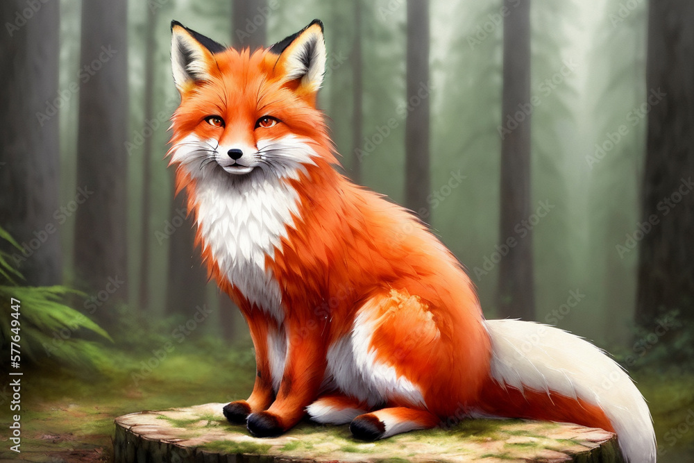 Obraz premium fox in the forest