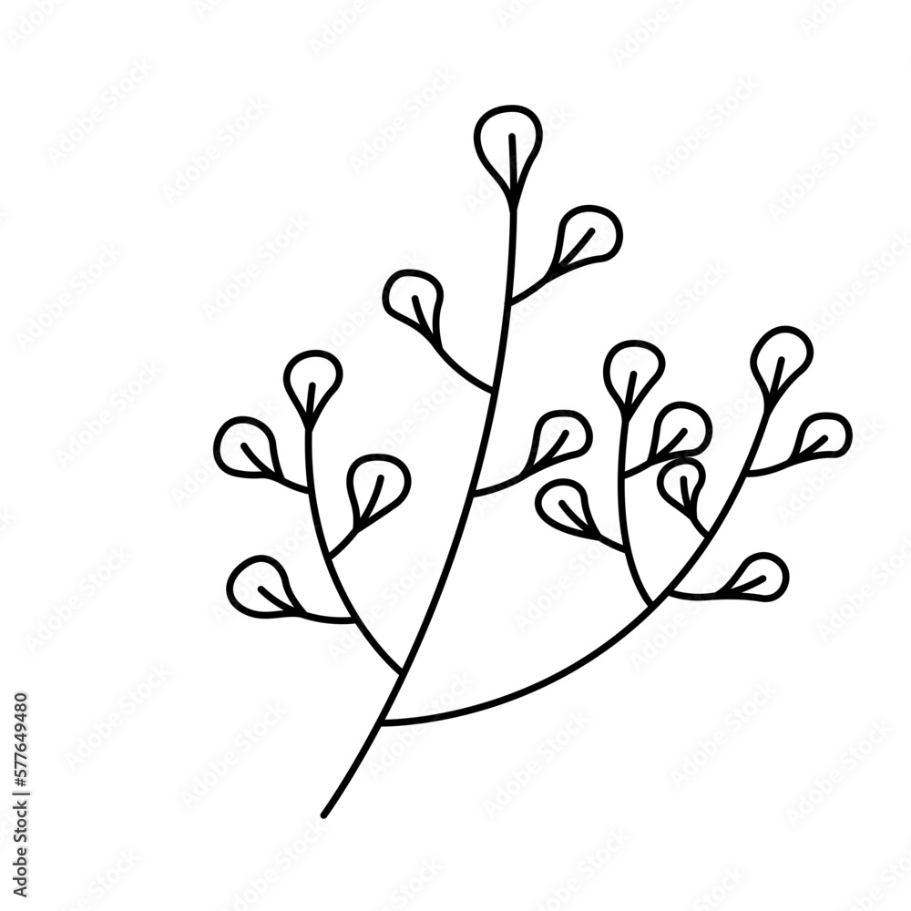 plant, flower, nature, line, leaf, seamless flower