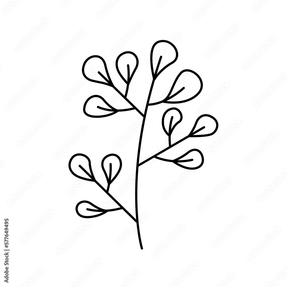 plant, flower, nature, line, leaf, seamless flower