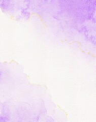 Abstract art purple watercolor stains background on watercolor paper textured for design templates invitation card