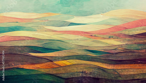 Colorful Impressions Background Wallpaper Landscape Floral | AI Generated