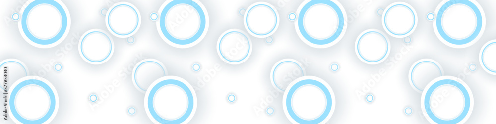 Abstract white and blue circles on background. backdrop illustration for your design. Modern technology background. Vector EPS 10