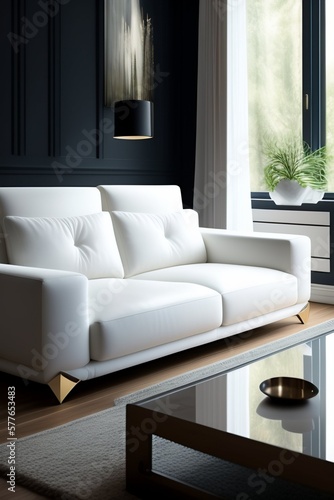 White and modern designed sofa with a luxurious look. © Tony Ruji