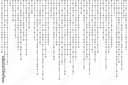 Binary code background. Falling, streaming binary code background. Digital technology wallpaper