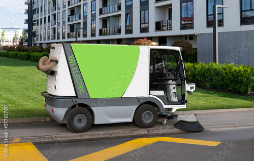 Foto 100% electric street vacuum cleaner sweeper machine