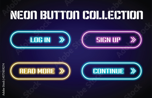Neon cta button collection