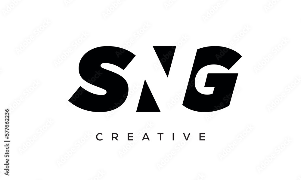 SNG letters negative space logo design. creative typography monogram vector SNG letters negative space logo design. creative typography monogram vector