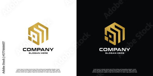 Modern Abstract Hexagon Logo Design