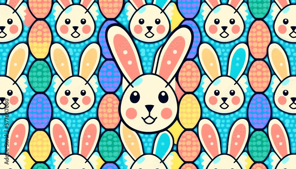 Obraz premium pattern with rabbits
