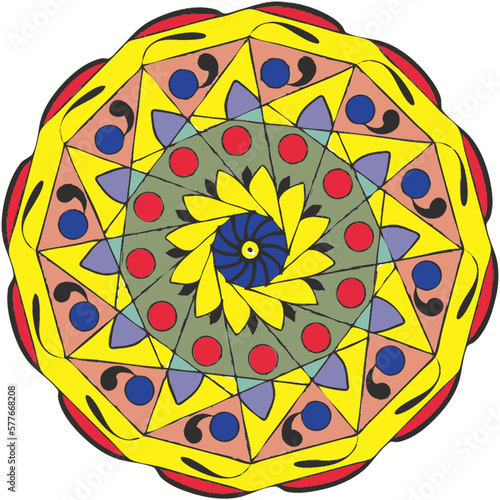 Decorative mandal - spiral