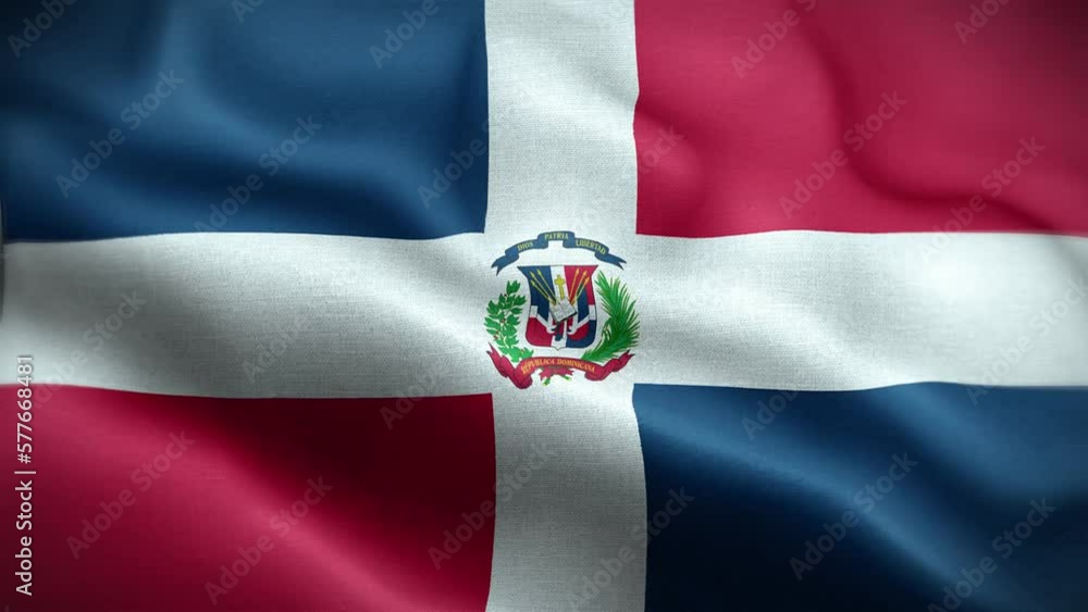 4K Textured Flag of Dominican Republic Animation Stock Video - Dominican Flag Waving in Loop - Highly Detailed Dominican Republic Flag Stock Video 4K Textured Flag of Dominican Republic Animation Stock Video - Dominican Flag Waving in Loop - Highly Detailed Dominican Republic Flag Stock Video