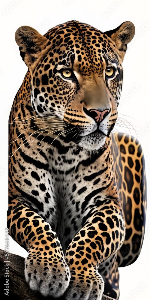 Naklejka premium portrait of a leopard