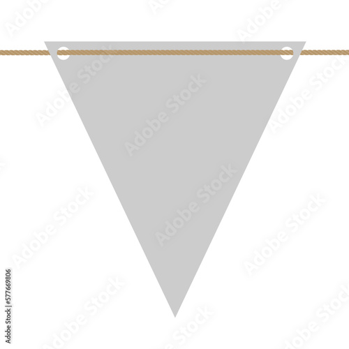 Vector illustration of party garland flag. Garland flag template.