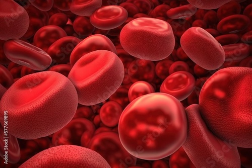 Microscopic abstract picture of blood cells and erythrocytes