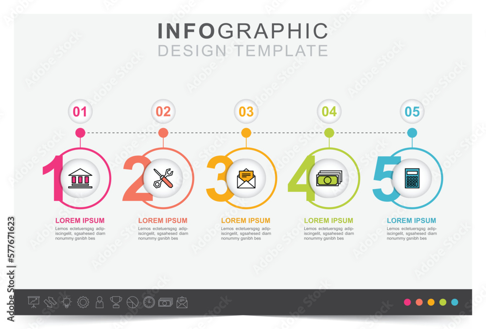 Infographic template team management element and icon set
