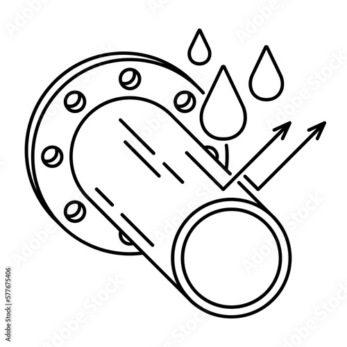 Anti-corrosion coating icon for metal pipes