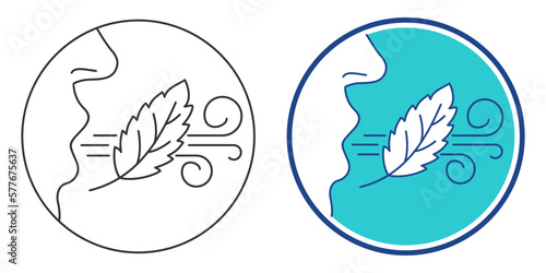 Breath freshener icon - with smell of spearmint