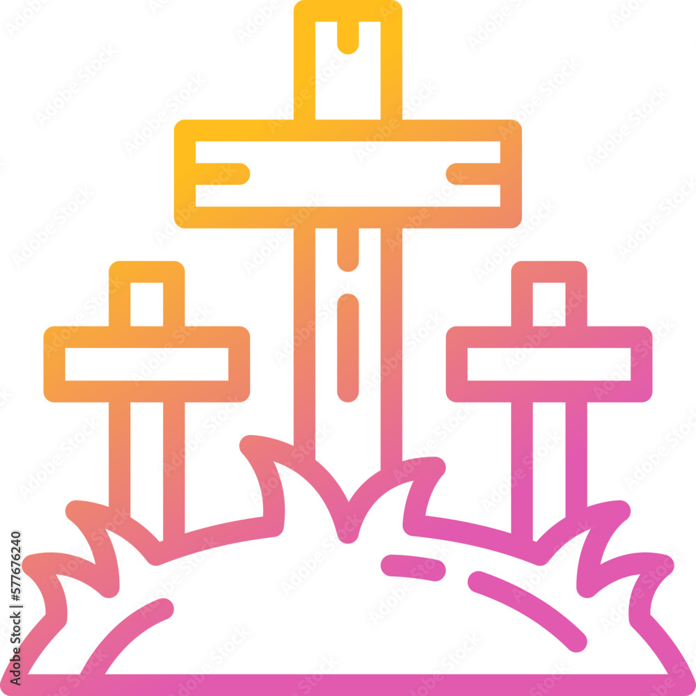 graveyard gradient line icon graveyard gradient line icon