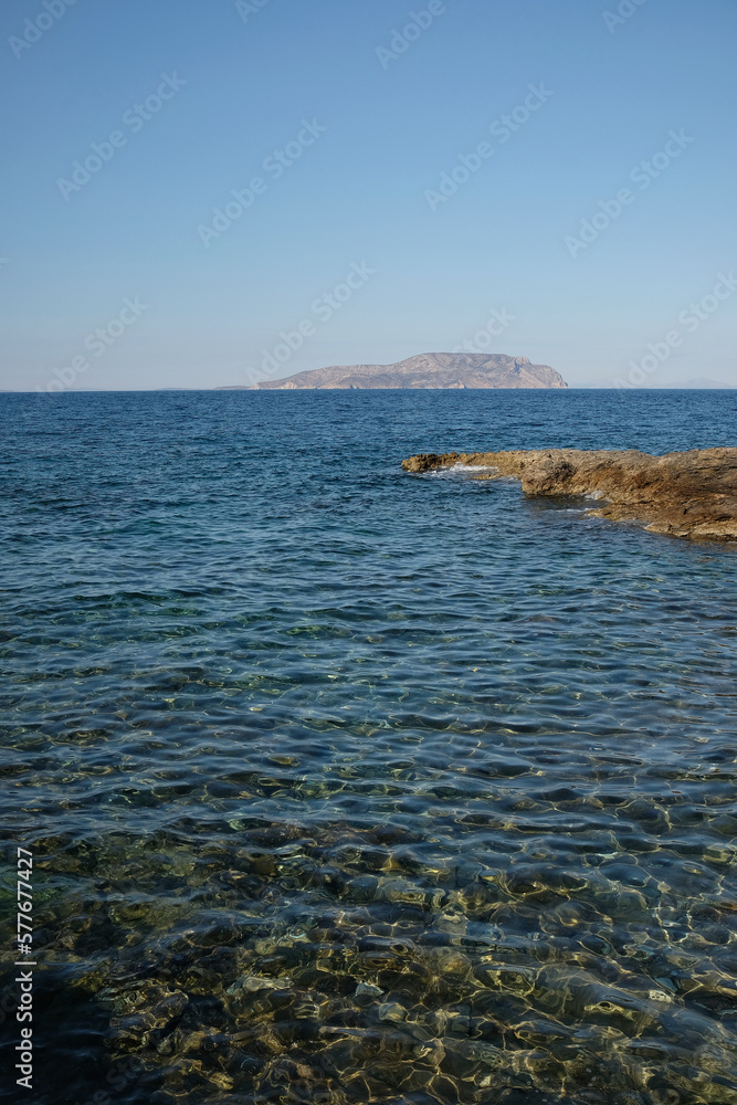 View of the Aegean Sea from a viewpoint in Ios Greece View of the Aegean Sea from a viewpoint in Ios Greece