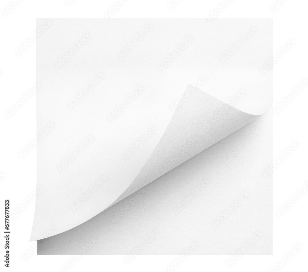 Square white sticky note paper pack, cut out Square white sticky note paper pack, cut out
