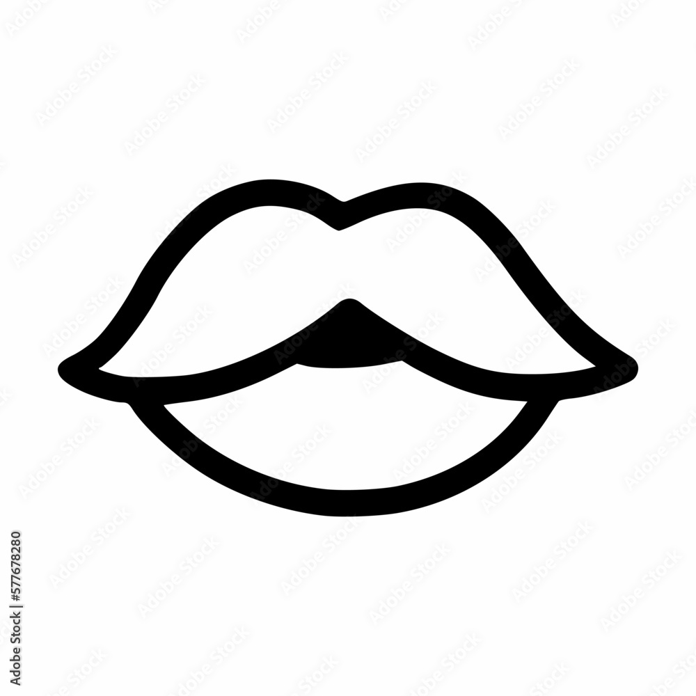 Beautiful female lips. Kiss. Vector doodle illustration. Hand drawn sketch. Beautiful female lips. Kiss. Vector doodle illustration. Hand drawn sketch.