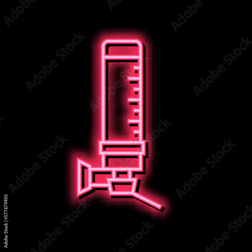 pet drinker tool neon glow icon illustration