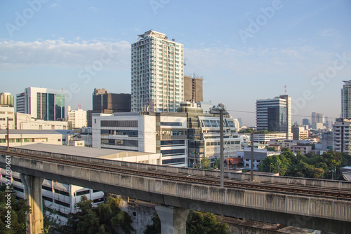 Beautiful view of the skyscrapers of Bangkok  Thailand