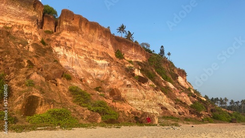 Red cliff in Varkala 