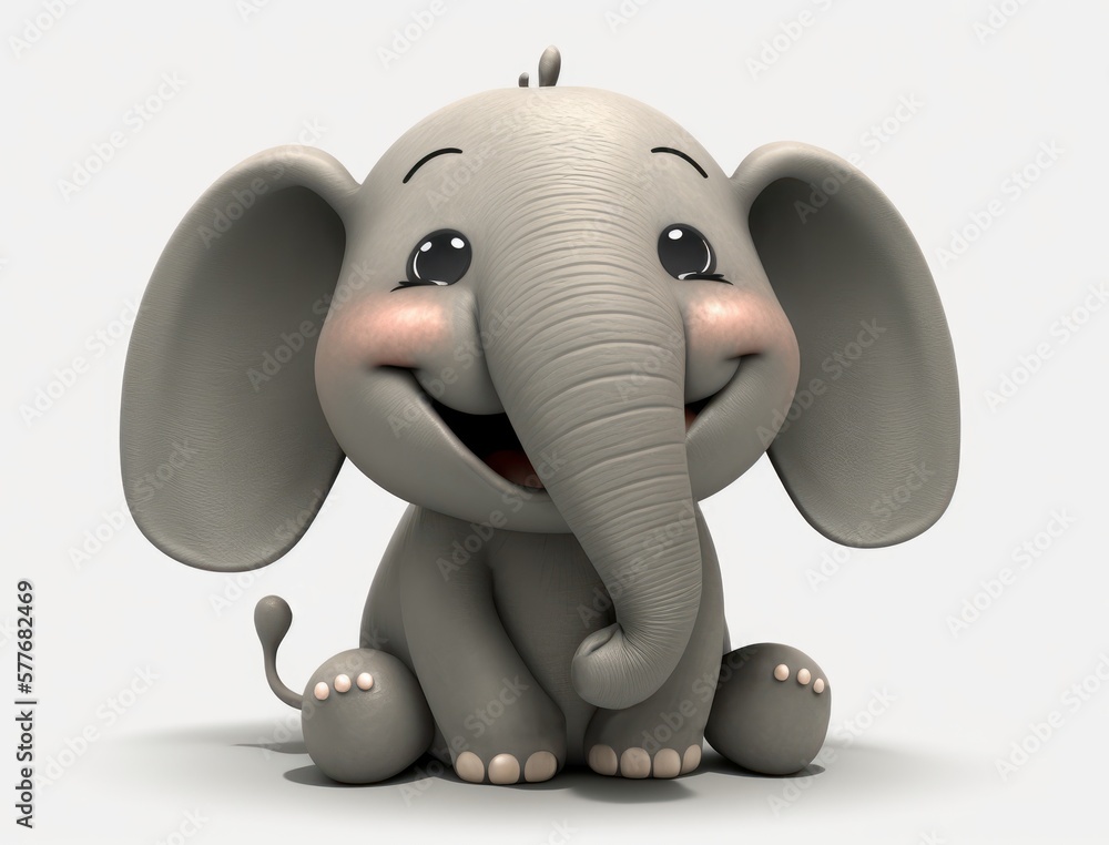 Cute Elephant Cartoon Character Cute Elephant Cartoon Character
