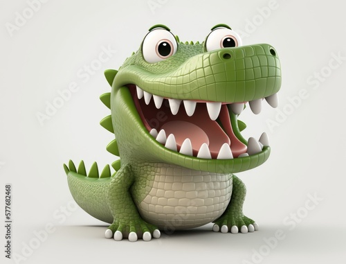 Cute Crocodile Cartoon Character