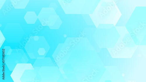 Abstract hexagon cross geometric white blue pattern medical background.