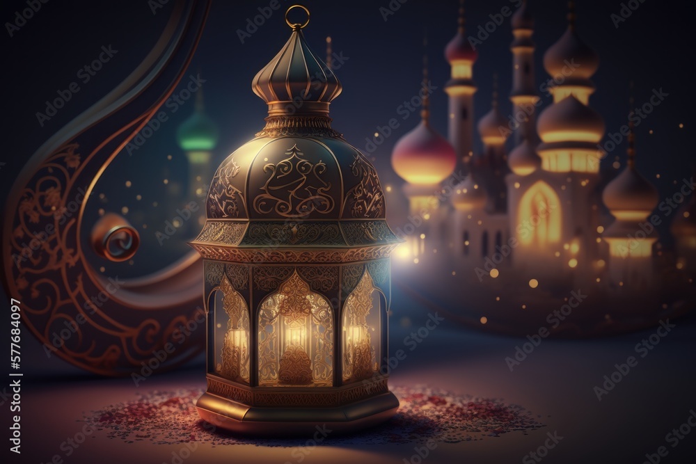 Ramadan kareem background with islamic ornaments. Generative ai Ramadan kareem background with islamic ornaments. Generative ai