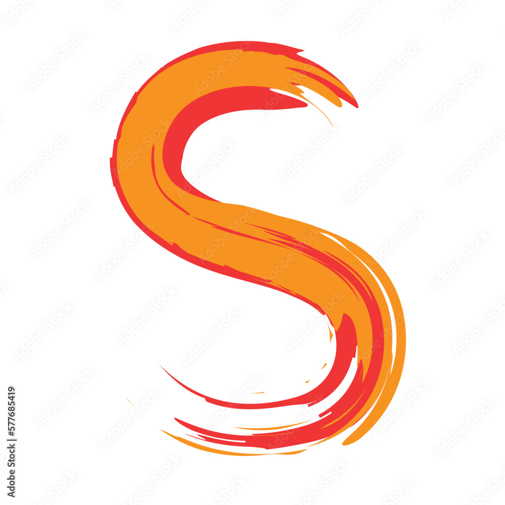 letter S, alphabet a b c d big letter and small letter Stock Vector