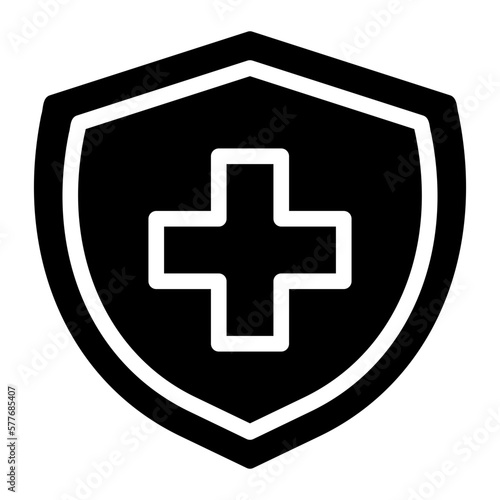 medical insurance glyph icon