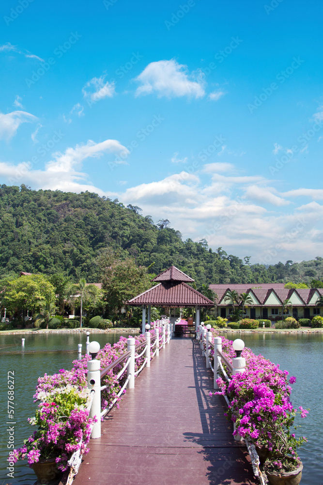 Beautiful view of the beach of Thailand on a sunny day