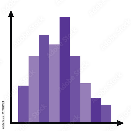 Graph with arrow  Math related illustration  Geometric - shapes