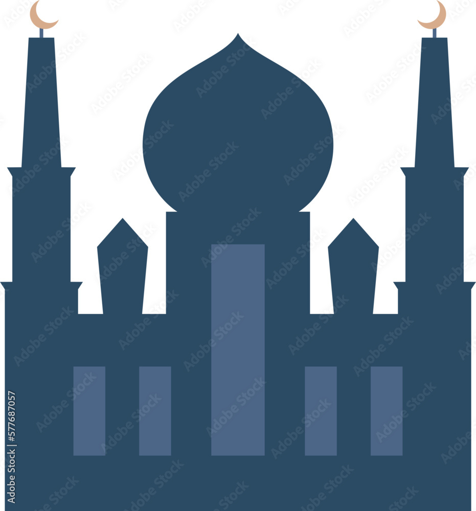 simple mosque ramadan element simple mosque ramadan element