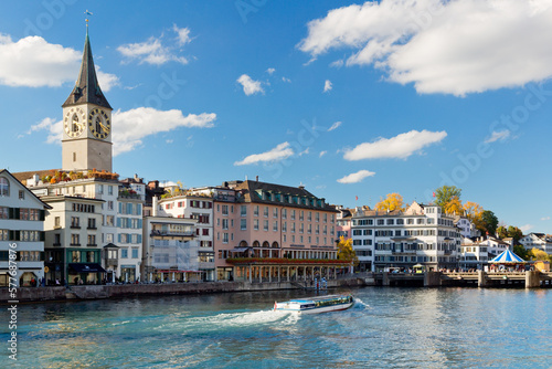 Old town of Zurch  Lake Zurich  Switzerland