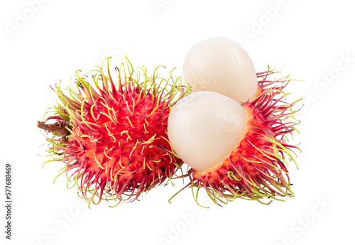 rambutan sweet delicious fruit  isolated on transparent png photo