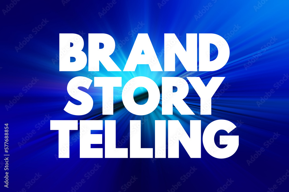 Brand Story Telling text quote, concept background