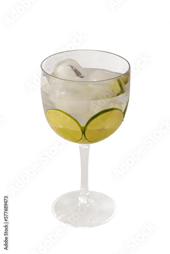 Taça de Gin com Limão, PNG, Transparente