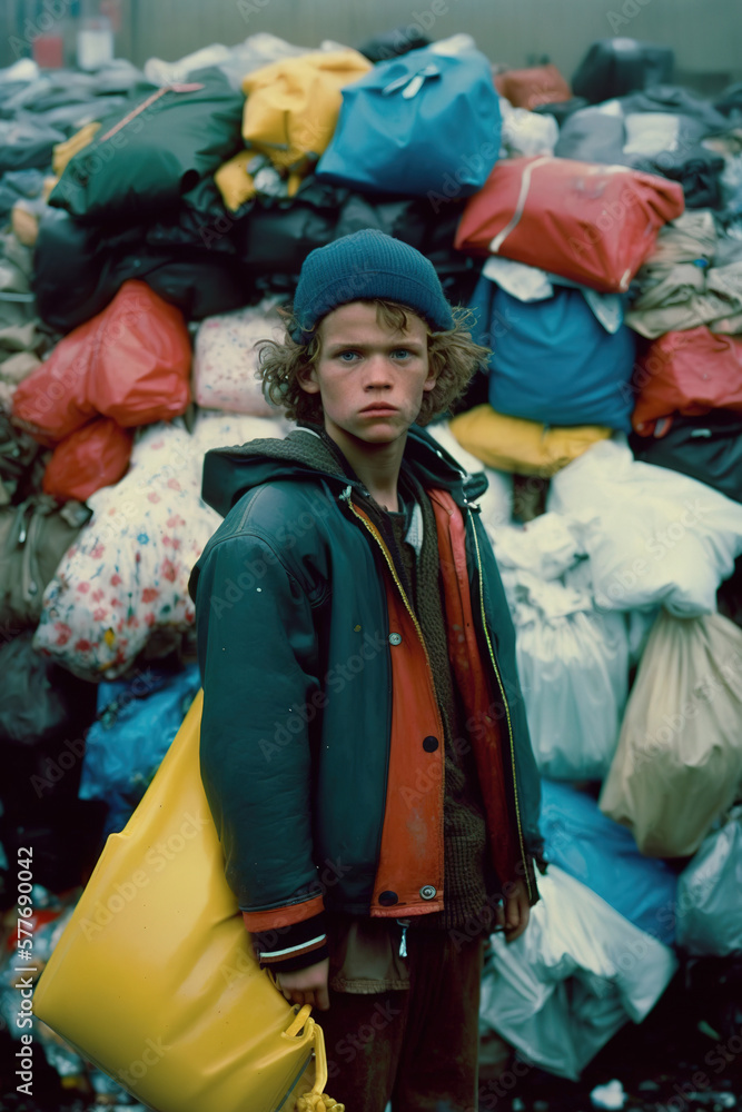 Boy in Garbage Dump: Environmental Issues and Waste