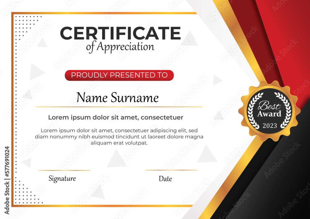 Fototapeta premium Premium certificate design template