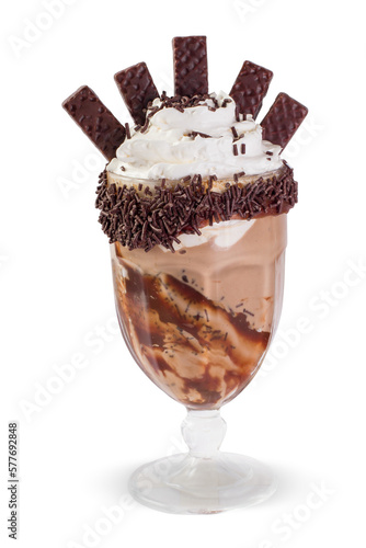 Delicious Cup of Ice Cream Stuffed and Decorated