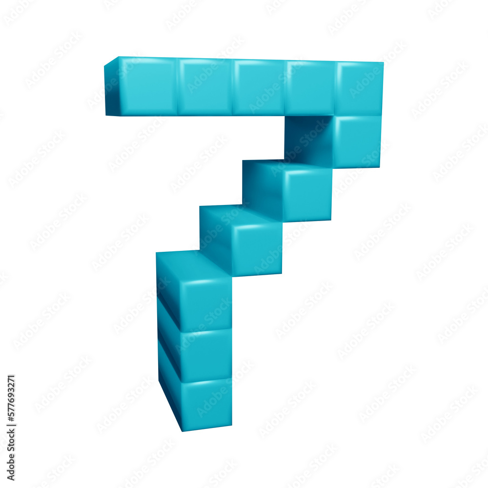Blue number 7 in 3d rendering for math, business and education concept.
Blue number 7 in 3d rendering for math, business and education concept.