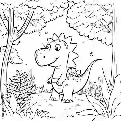 illustration of a dinosaur cartoon