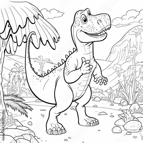 illustration of a dinosaur cartoon © Andrii Yablonskyi