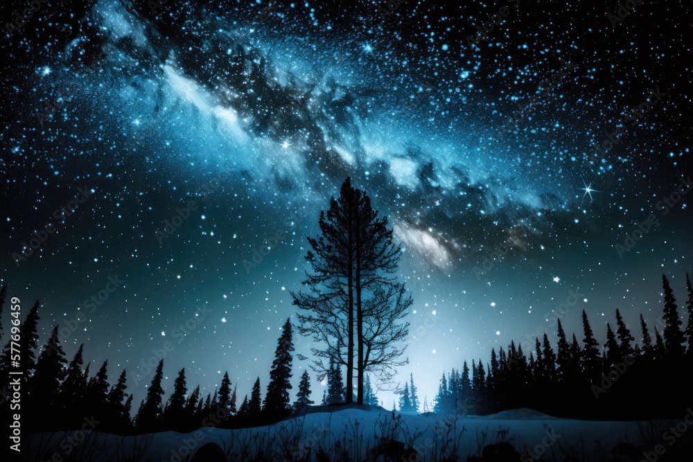 Naklejka premium Beautiful sky with stars background